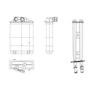 Radiador De Calefacción Nrf 54415 Easy Fit para Fiat Abarth