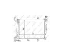 NRF Radiador refrigeración del motor Ancho de red 322mm Longitud de red 439mm Profundidad de red 26mm Compatible con VOLVO V40 Familiar 645 53193