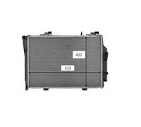 NRF Radiador refrigeración del motor Ancho de red 418mm Longitud de red 614mm Profundidad de red 40mm Compatible con MERCEDES-BENZ CLK Descapotable A208 58489