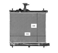 NRF Radiador refrigeración del motor para vehículos con radiador combinado agua/aceite Ancho de red 348mm Longitud de red 442mm Profundidad de red 20mm Compatible con HYUNDAI i10 PA 58460