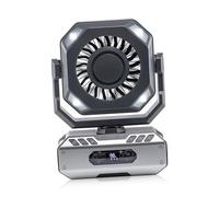 NRVTRE Ventilador de camping eficiente de 8000 mAh, giro de 120 grados, 5 grados de viento y puerto de carga de teléfono, ventilador a pilas