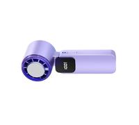 NRVTRE Ventilador de mano recargable de 3500 mAh, batería 199Wind con diseño de doble flujo de aire, motor silencioso plegable para uso en interiores y exteriores, batería recargable de ventilador de