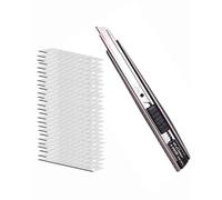 Nt Cutter A-300GRP Cortador Metálico 9 mm+ Cartucho 50 hojas biseladas. Kit cútter profesional con cuchillas de respuesto. Cúter metálico en aluminio mango anti-deslizante.