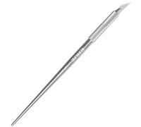 Nt Cutter - KIRIE Cúter de Precisión Profesional con 20 Cuchillas BDC 30°, Cutter Manualidades de Aluminio Anodizado Ø6 mm, Bisturí de Precisión para Modelismo, Scrapbooking, Vinilo (SILVER)