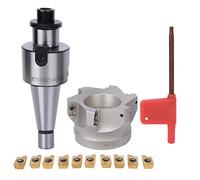 NT30-FMB27 Soporte de mandril de pinza de planeador + BAP400R-80-27- Fresa de 6 ranuras + Insertos APMT1604(Insertos de fresado 10PCS)