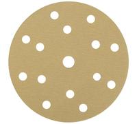 NTools HMF 7 - Papel de lija (150 mm, grano 320, 15 agujeros) | Discos de lija para lijadora orbital redonda, óxido de aluminio, papel de lija de grano 320, juego de 10 unidades