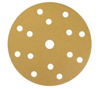 NTools HMF 7 - Papel de lija de velcro de 150 mm, grano 150, discos de lija de 150 mm, velcro con 15 orificios para lijadora orbital redonda, óxido de aluminio, papel de lija de grano 150, juego de 10