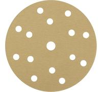 NTools HMF 7 - Papel de lija de velcro de 150 mm, grano 320, discos de lija de 150 mm, velcro con 15 orificios para lijadora orbital redonda, óxido de aluminio, papel de lija de grano 320, juego de
