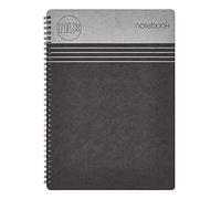 NU: Cuaderno A4 de espiral negro | 110 páginas, papel rayado, 80 g/m² | Hojas perforadas | Gama Craze Cloud | Elegante y duradero | Certificado FSC
