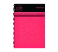 NU: Cuaderno A6 rojo con espiral | 110 páginas, papel rayado, 80 g/m² | Hojas perforadas | Gama Craze Cloud | Elegante y duradero | Certificado FSC