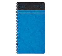 NU Cuadernos - Craze Cloud Range - Bloc de cosas para hacer - Cuaderno encuadernado de alambre - Cuadernos de papelería - Bloc de notas rayado - Azul - 110 páginas, 157 x 282