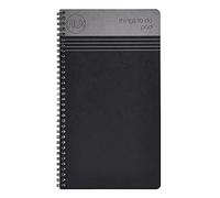 NU Cuadernos - Craze Cloud Range - Bloc de cosas que hacer - Cuaderno de espiral - Cuadernos de papelería - Bloc de notas a rayas - Negro - 110 páginas, NU003517-FSC-BK, 157 x 282