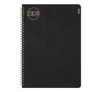 Nu Cuadernos - Gama Kraft - Cuaderno A5 encuadernado con alambre negro - Cuadernos de papelería - Bloc de notas profesional - 160 páginas