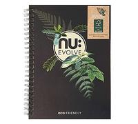 Nu Notebooks - Evolve Range - Cuaderno reciclado - Cuaderno A5 - Cuaderno de espiral - Cuadernos de papelería - Bloc de notas profesional - 120 páginas