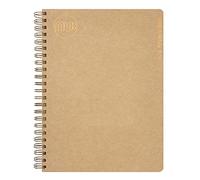 Nu Notebooks Kraft Range - Cuaderno de proyectos A5 encuadernado con alambre de manilla - Cuadernos de papelería - Bloc de notas profesional - 160 páginas