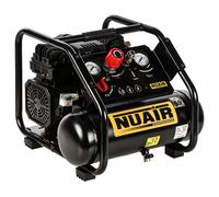 Nuair Siltek TB 6 - Compresor de aire eléctrico portátil monofásico silencioso, sin aceite - Motor 1.5 HP - 6 L