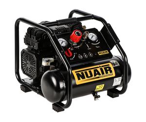 Nuair Siltek TB 6 - Compresor de aire eléctrico portátil monofásico silencioso, sin aceite - Motor 1.5 HP - 6 L