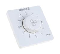 Nucelit Panel de control de ventilador de techo fácil de usar, tipo 86, ventilador de 5 niveles, controlador de velocidad de cambio de marcha, botón de conmutación