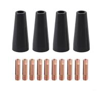 Núcleo de flujo para soldadura MIG Kit de puntas de boquilla sin gas con puntas conductoras de cobre de 0,8 mm y 1,0 mm diseñado para compatibilidad de antorcha 14AK MB14 15AK MB15