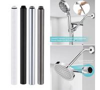 Nueva Barra de Extensión para Ducha de Acero Inoxidable, Tubo de Extensión Redondo de 30 cm, Barra para Cabezal de Ducha Black