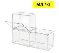 Nueva caja organizadora de almacenamiento de gran capacidad para figuras, caja acrílica, caja ciega transparente, escaparate, organizador de maquillaje para bolsa 1PC L