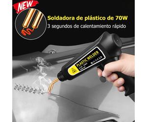 Nueva máquina de soldadura de plástico, soldador de reparación de parachoques de coche, laminador de calor, reparación de parachoques con 400 Uds., caja de herramientas de reparación de grietas de Jue