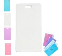 Nueva nota de insignia borrable, Mini pizarra borrable para tarjeta de identificación, pegatina de Bloc de notas de silicona Vertical reutilizable con Clip, escritura suave (White, Vertical)