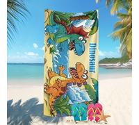 Nueva Toalla de Playa de Dinosaurios de Dibujos Animados, Toalla de Microfibra de Secado Rápido para Niños, Toalla de Viaje de Secado Rápido 1 90X180cm