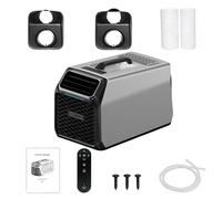 Nuevo aire acondicionado portátil camping para tienda con deshumidificador, modo sueño y temporizador, refrigeración real alternativa al enfriador de aire, ideal para caravana y exterior Gray