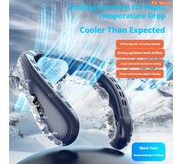 Nuevo Aire Acondicionado Portátil para Cuello, Ventilador Recargable de Semiconductor sin Aspas, Enfriador Personal Portátil para Exteriores BLANCO