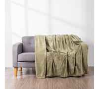 Nuevo&Almeritex Manta sedalina para Cama Sofá y Sillón, Manta Polar Lisa de Tacto Suave Super Caliente para Adulto y Niño,Sin Arrugas Green 130*160
