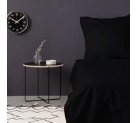 Nuit Des Rêves Luxurious Satin Single XXL Quilt Cover Set Black, 155 x 220 cm | 100% algodón Satinado, 210 Hilos Count, Lavable a máquina a 30 °C | Elegant Comfort for Your Bedroom