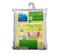 Nuit des Vosges Bio Protector de colchón 160x200 - Totalmente orgánico - Anti alergias