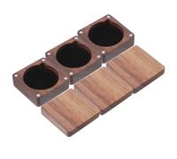 NULYLU 3 Piezas Caja de Madera Nogal para Monedas Conmemorativas con Cierre Magnético Estuche Cuadrado para Exhibición y Almacenamiento de Monedas de Recuerdo