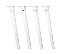 NULYLU 4 Patas Plegables de Hierro para Mesa de Cama, 28cm, Color Blanco | Instalación Sencilla, Pack de 4 Piezas, Uso Doméstico, Aptas para Mesa y Soporte de Portátil