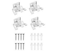 NULYLU Accesorios para Cortinas y Persianas de Hierro en Plata, Fácil Instalación y Optimización de Espacio, Soporte Lateral para Montaje en Dormitorio y Hogar