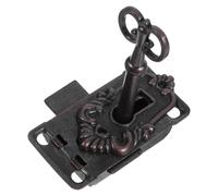 NULYLU Cerradura de Armario de Aleación Estilo Antiguo Bronce Rojo Cierre Pequeño para Cajas de Madera para Joyeros y Muebles Vintage