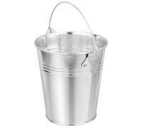 NULYLU Cubo de Grasa para Barbacoa 1 Pieza de Hierro Galvanizado | Contenedor Reutilizable, Color Plata, para Pellets o Virutas y Grasa de Parrilla, Uso Multifuncional