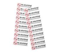 NULYLU Letrero Adhesivo para Buzones de Correo Blanco de Pvc, 20 Piezas, Autoadhesivo para Oficina y Hogar, Señal de Advertencia Exterior contra Correo Basura