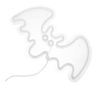 NULYLU Letrero de Neón de Halloween en Forma de Púrpura, Fácil de Instalar Alimentación USB para Dormitorio o Casa Encantada