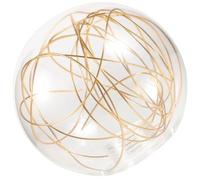 NULYLU Pantalla de Lámpara de Vidrio Globo Dorado, Diseño Redondo