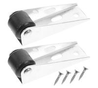 NULYLU Poleas para Puertas Corredizas de Armario 2 Unidades Rueda Inferior y 4 Orificios, Diseño Silencioso en Gris y Negro para Espacios Comerciales