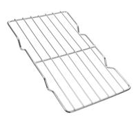 NULYLU Rejilla de Acero Inoxidable Rectangular para Asar, Hornear y Enfriar | Diseño de Malla, Acabado Plata, Ligera y Portátil, para Bacon y Kebabs en Barbacoa Exterior