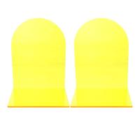 NULYLU Sujetalibros de Acrílico Transparente 2 Piezas para Escritorio, Organizador y Expositor de Libros y Revistas, Soporte L Resistente y Decorativo para Oficina y Hogar