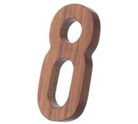 Número de Casa de Madera Nogal Negro 3d Sólido, Contemporáneo | Número de Dirección Grande, Fácil Instalación, Decorativo para Exterior y Hogar, se Puede Pintar o Teñir