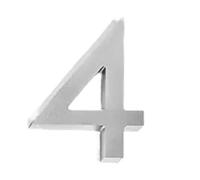 Número De Casa Flotante 12,7 Cm, Números Puerta Modernos for Buzón Exterior, Patio, Pared Del Hogar, Kit Garaje Antioxidante, 1 Uds(No.4 silver)