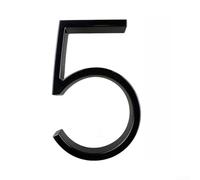 Números de casa modernos de 5 pulgadas, acero inoxidable flotante para número de dirección para exterior, número de metal resistente a la intemperie con kit de clavos para puerta de jardín, buzón