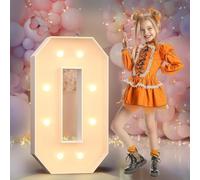 Números de marquesina de 2 pies,(60CM),números gigantes iluminados para fiestas, números grandes con luces, número grande con luz LED, decoraciones de fiesta de cumpleaños,números de cartón