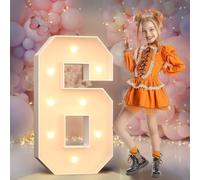 Números de marquesina de 2 pies,(60CM),números gigantes iluminados para fiestas, números grandes con luces, número grande con luz LED, decoraciones de fiesta de cumpleaños,números de cartón