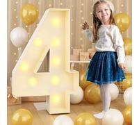 Números de marquesina de 2 pies,(60CM),números gigantes iluminados para fiestas, números grandes con luces, número grande con luz LED, decoraciones de fiesta de cumpleaños,números de cartón